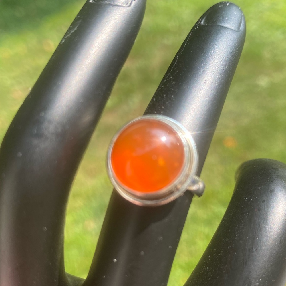 925 stunning Carnelian Ring
